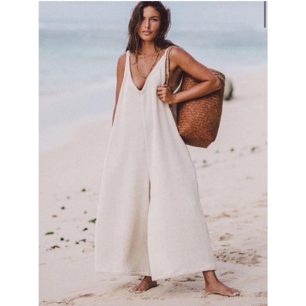 Myrah Penaloza Kundalini Playsuit Waffle Edition in moonlight